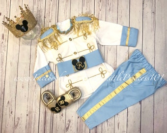 Baby Mickey Mouse Prince Charming Costume, Personalized 1st Birthday Outfit