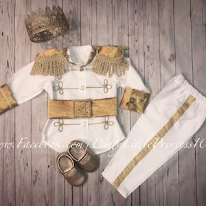 Ring bearer outfit, little page suit, weddings suit gown, page boy outfit, royal ring bearer outfit, baby Prince Charming outfit ANY SIZE