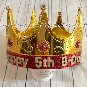 Party Baby Crown, Personalized Baby Prince Crown, 1st Birthday Crown, Kids King Crown, Royal Prince, Adjustable Crown any size, Any color image 7