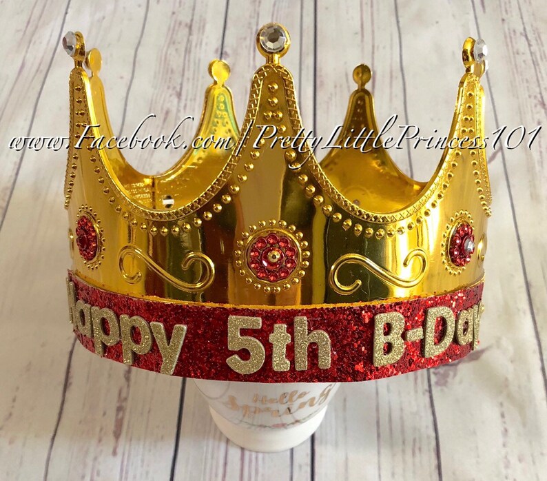 Party Baby Crown, Personalized Baby Prince Crown, 1st Birthday Crown, Kids King Crown, Royal Prince, Adjustable Crown any size, Any color image 7