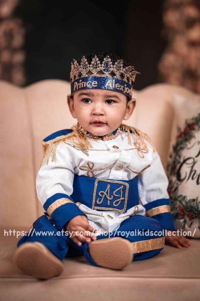 Baby Boy Prince costume navyblue - littlebabiesfrock