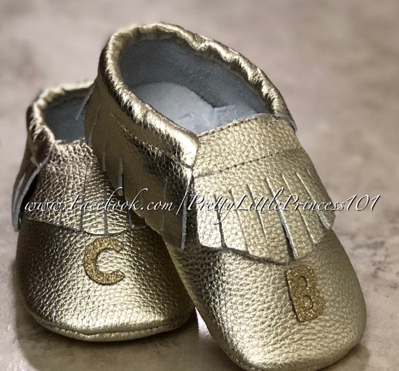 infant gold shoes