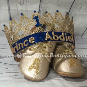 Party Baby Crown, Personalized Baby Prince Crown, 1st Birthday Crown, Kids King Crown, Royal Prince, Adjustable Crown any size, Any color image 2