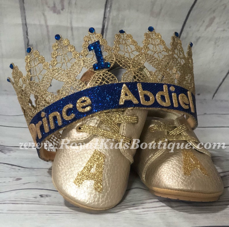 Party Baby Crown, Personalized Baby Prince Crown, 1st Birthday Crown, Kids King Crown, Royal Prince, Adjustable Crown any size, Any color image 2