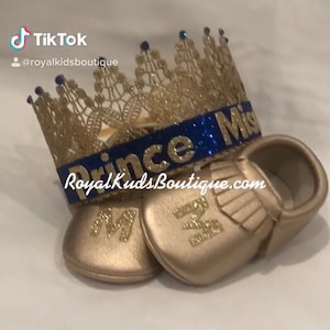 Party Baby Crown, Personalized Baby Prince Crown, 1st Birthday Crown, Kids King Crown, Royal Prince, Adjustable Crown any size, Any color image 3