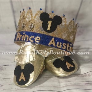 Party Baby Crown, Personalized Baby Prince Crown, 1st Birthday Crown, Kids King Crown, Royal Prince, Adjustable Crown any size, Any color image 1