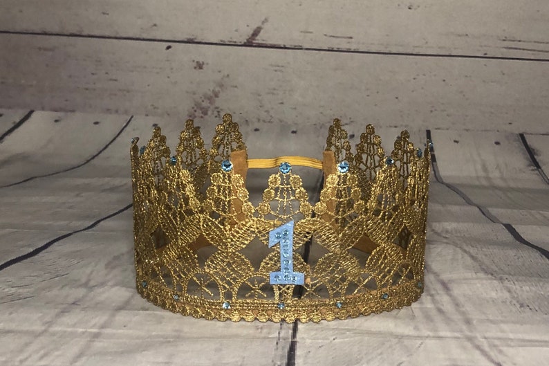 Party Baby Crown, Personalized Baby Prince Crown, 1st Birthday Crown, Kids King Crown, Royal Prince, Adjustable Crown any size, Any color image 4