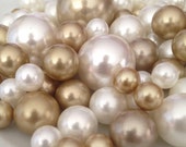 Decorative Jumbo Pearls Vase Fillers- Champagne ivory Mix Size, Table Scatters, Floating Pearl Centerpiece