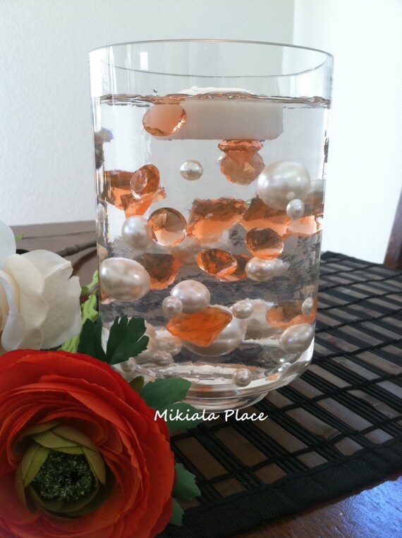 Diy 50pc Floating Jumbo Diamond Jumbo Pearl Vase Fillers Etsy