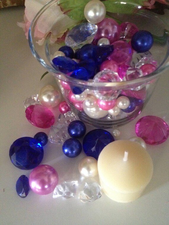 Diamonds And Pearls Vase Fillers Hot Pink White Royal Etsy