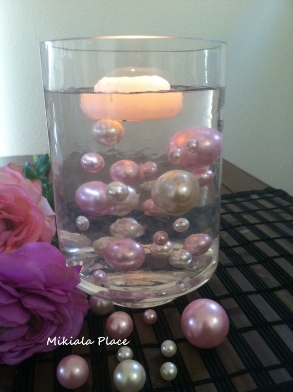 Floating Pearl Vase Filler Jumbo Pearls Ivory Light Baby Pink Etsy