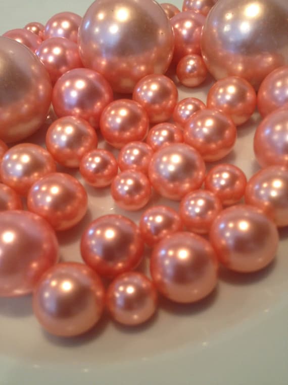 Rose Gold Pearls 80pc Decorative Jumbo Pearls Vase Fillers Etsy