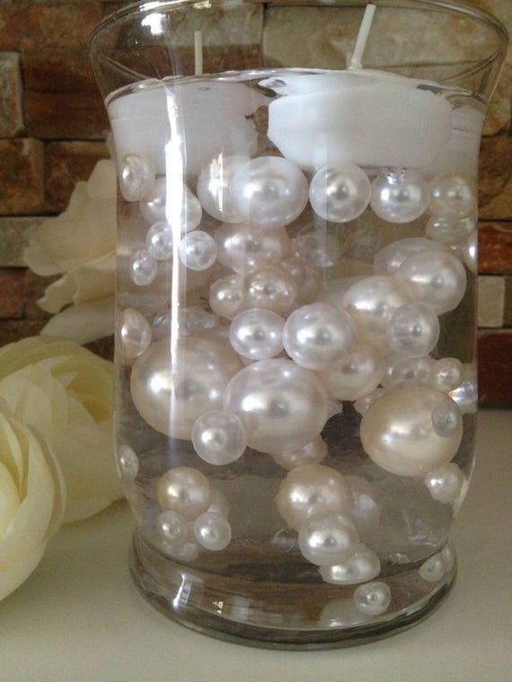 Ivory White Pearls 80pc Mix Jumbo Pearls Vase Fillers No Etsy