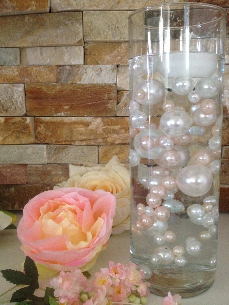 Blush Pink Pearls Ivory Pearls 80pc Unique Floating Pearls Etsy