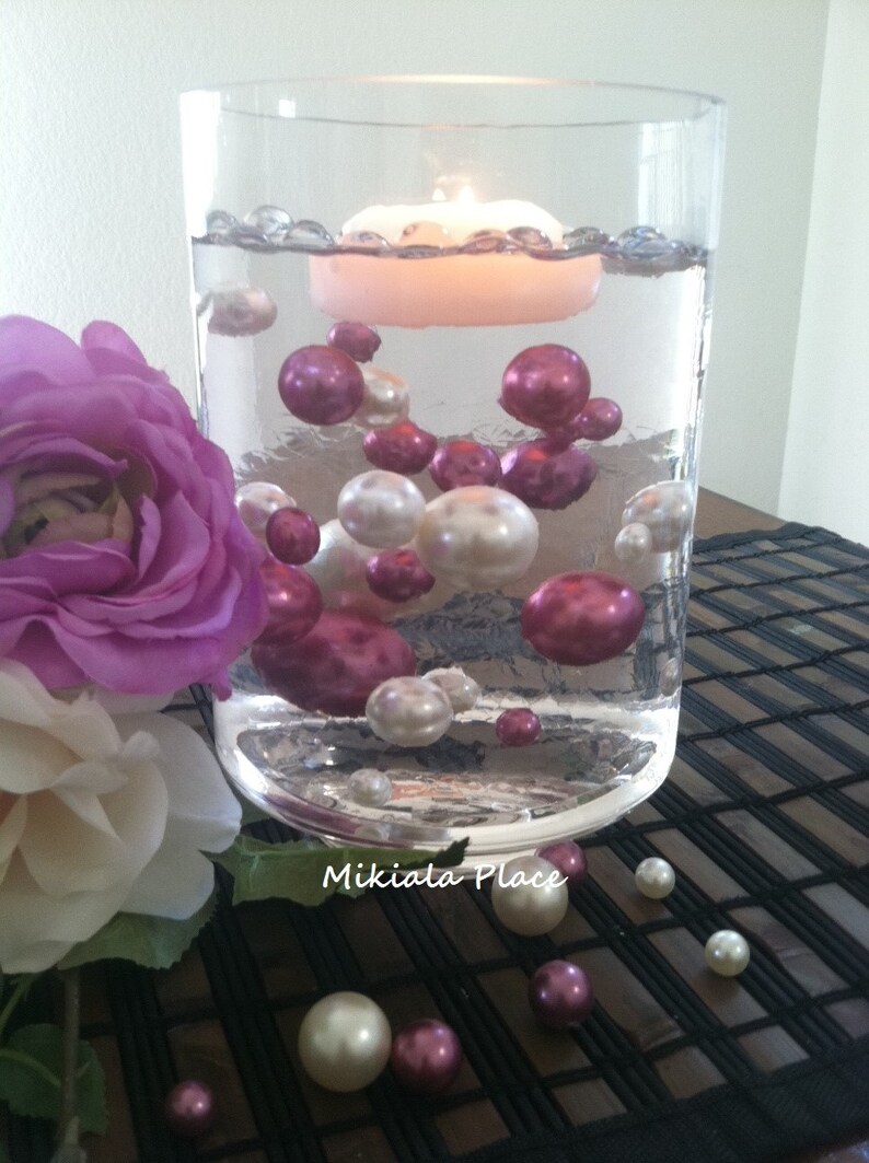 30pc Vase Filler Floating Pearls Pick From 28 Pearl Color Etsy