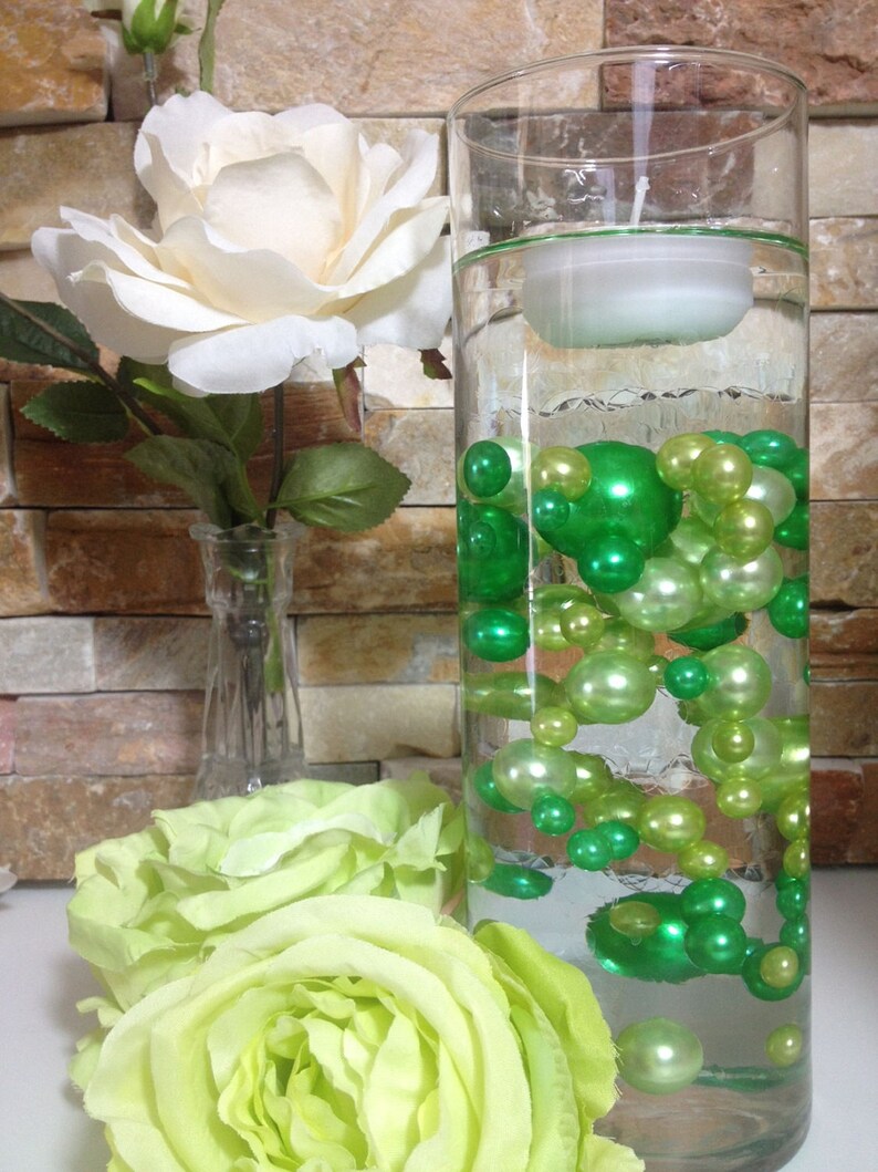 Unique Floating Pearl Centerpieces 80pc Mix Jumbo Pearls