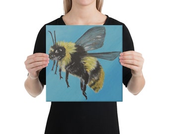 Wrapped Canvas Print - Whimsical Bumble Bee