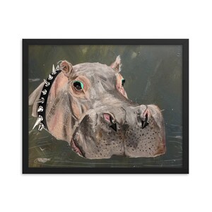 Framed Print Harold the Hardcore Hippo image 4