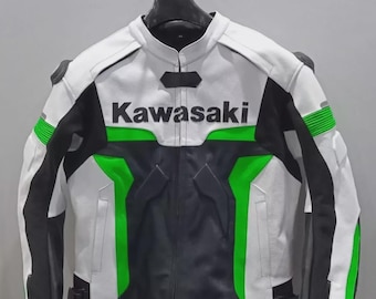 Kawasaki Ninja Motorcycle Racing Leather Jacket | Biker Sports Gear for Riders