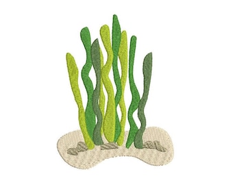 Seaweed Fill Sea Ocean Nautical Machine Embroidery Design 304