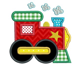 Train Applique Etsy