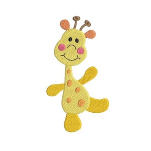 Giraffe Embroidery Design, Fill Stitch, Mini Giraffe, Jungle Animal, Baby Giraffe, Machine Embroidery, 3 Sizes, Instant Download, S522-21