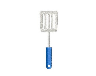 Barbeque Tool Machine Embroidery Design, Kitchen Utensil, Egg Slice, Spatula Embroidery Design, 2 Sizes, Instant Download, No: JG00064-2