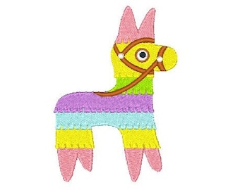 Pinata Donkey Machine Embroidery Design, Fiesta Fun, Uroczy meksykański osioł Pinata Machine Embroidery Design, Natychmiastowe pobranie, Nr: JG00035-12
