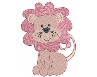 Lion One Line Minimalist Machine Embroidery Design