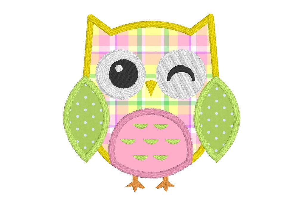 Cute Owl Applique Embroidery Design Baby Owl Machine - Etsy
