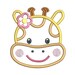 Baby Girl Giraffe Applique Machine Embroidery Design, Cute Giraffe Face ...