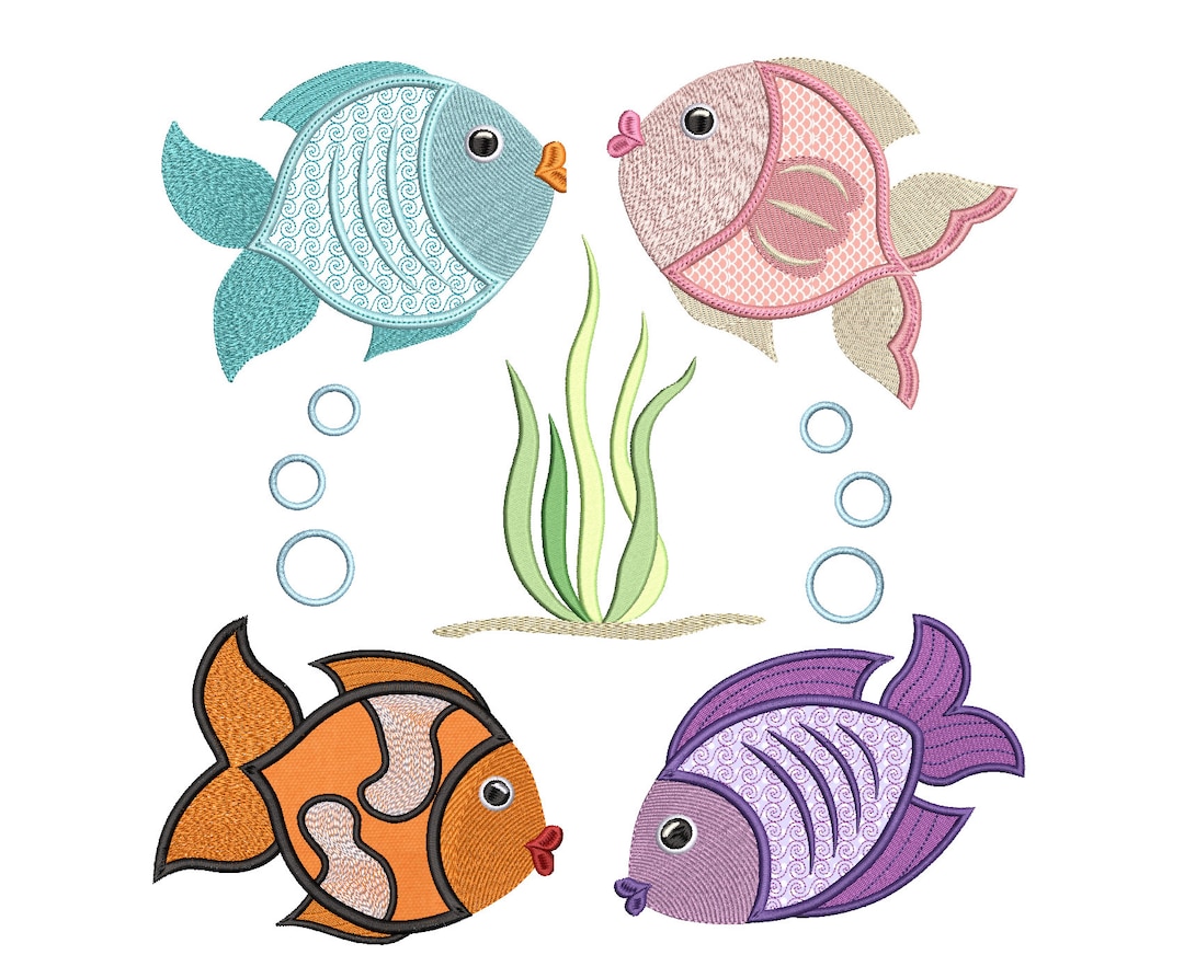 Sea Life Embroidery Applique Designs Fish Seaweed Fish Applique sea-life-embroidery-applique-designs-fish-seaweed-fish-applique