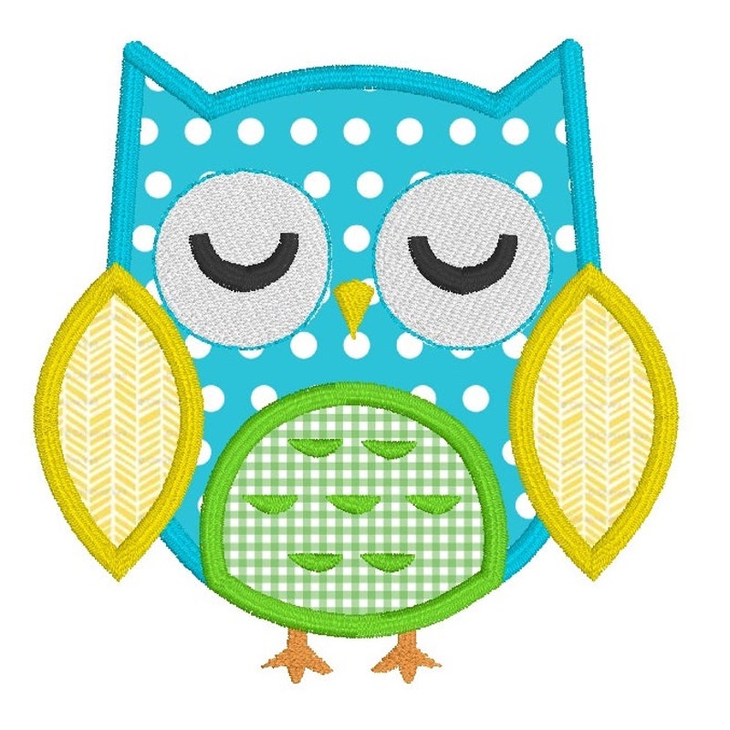 Owl Applique Embroidery Design - Etsy
