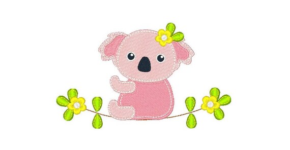 Broderie Koala Machine Broderie Design Bebe Koala Mignon Etsy