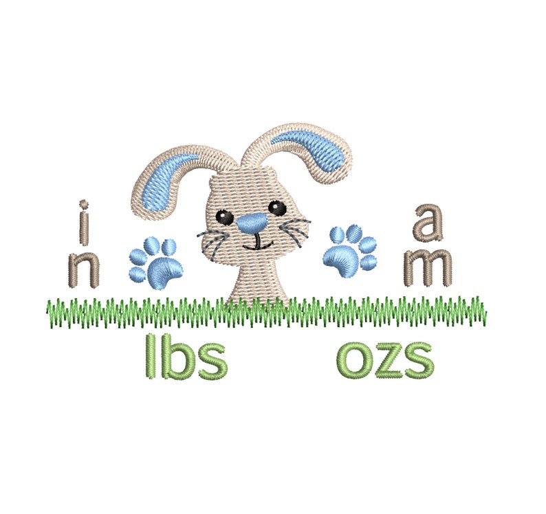 Birth Announcement Template Embroidery Design Subway Art Etsy
