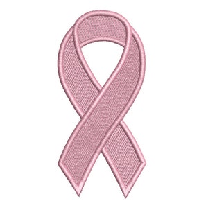 Cancer Ribbon Machine Embroidery Design, Fill Stitch Design, Cancer Awareness Ribbon, 4 Sizes, Instant Download, No: S551-1