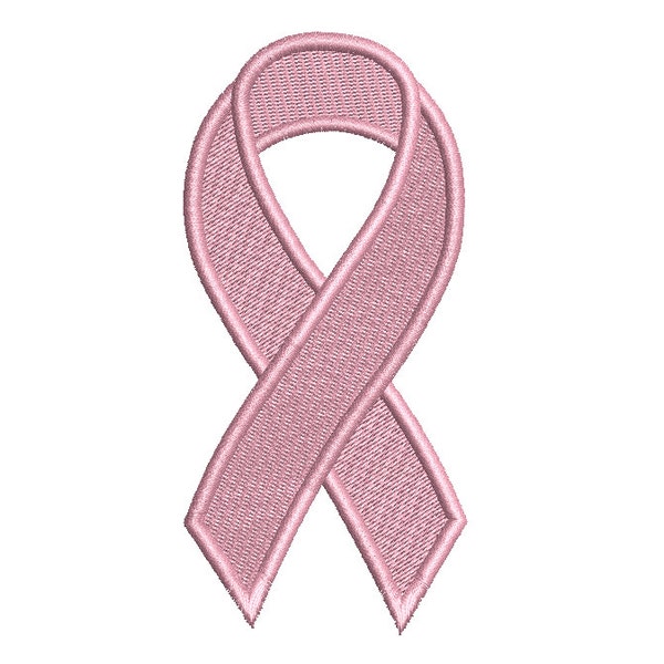 Cancer Ribbon Machine Embroidery Design, Fill Stitch Design, Cancer Awareness Ribbon, 4 Sizes, Instant Download, No: S551-1