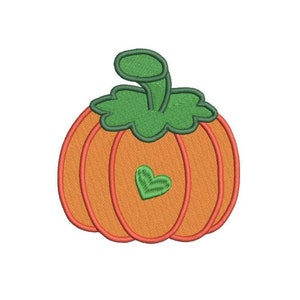 Diseño de bordado de la máquina de calabaza de Halloween, calabaza de puntada de relleno, mini calabaza, diseño de bordado de otoño, 4 tamaños, descarga instantánea, S503-3