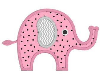 Cute Elephant Applique Machine Embroidery Design, Baby Elephant Applique, Baby Elephant Design, 3 Sizes, Instant Download, No: JG00004-1