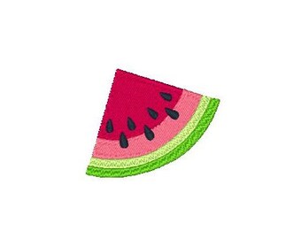 Watermelon Machine Embroidery Design, Fill Stitch Watermelon Slice Embroidery, Melon, Summer Food, 4x4, Instant Download, No: JG00064-13
