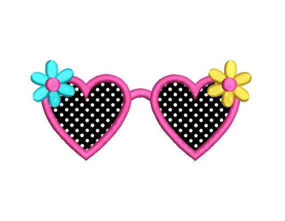 Lunettes de soleil broderie Applique Design, Sunnies mignon