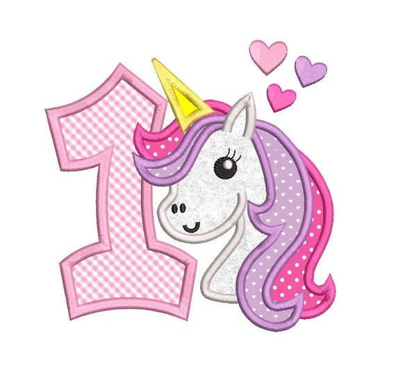 Unicorn Embroidery Design 1st Birthday Unicorn Unicorn Etsy