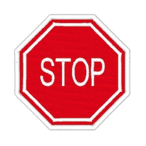 Stop Sign Machine Embroidery Applique Design, Boys, Traffic Signal Fill Stitch Machine Embroidery, 4x4, Instant Download, No: JG00037-11