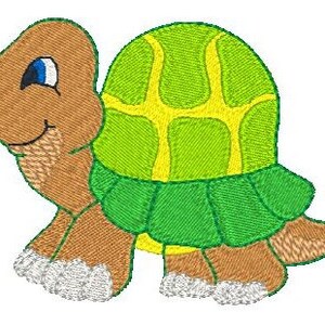 Turtle Embroidery Design, Cute Turtle, Fill Stitch, Baby Turtle, Marine Life, Sea Life, 4x4, Machine Embroidery, Instant Download, JG00061-4