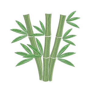 Bambou Design de broderie au point de remplissage, Tropical bambou, Branches de bambou, à la Machine Embroidery Design, 4 X 4, 5 X 7, 6 X 10, téléchargement immédiat, S573-2