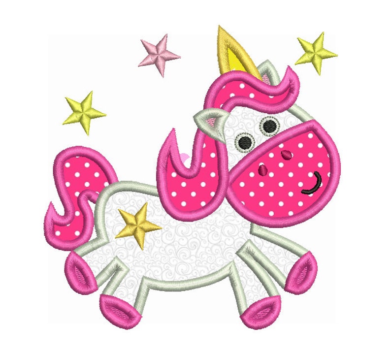 Cute unicorn machine embroidery applique design girly unicorn  etsy Cute unicorn machine embroidery applique design girly unicorn  etsy