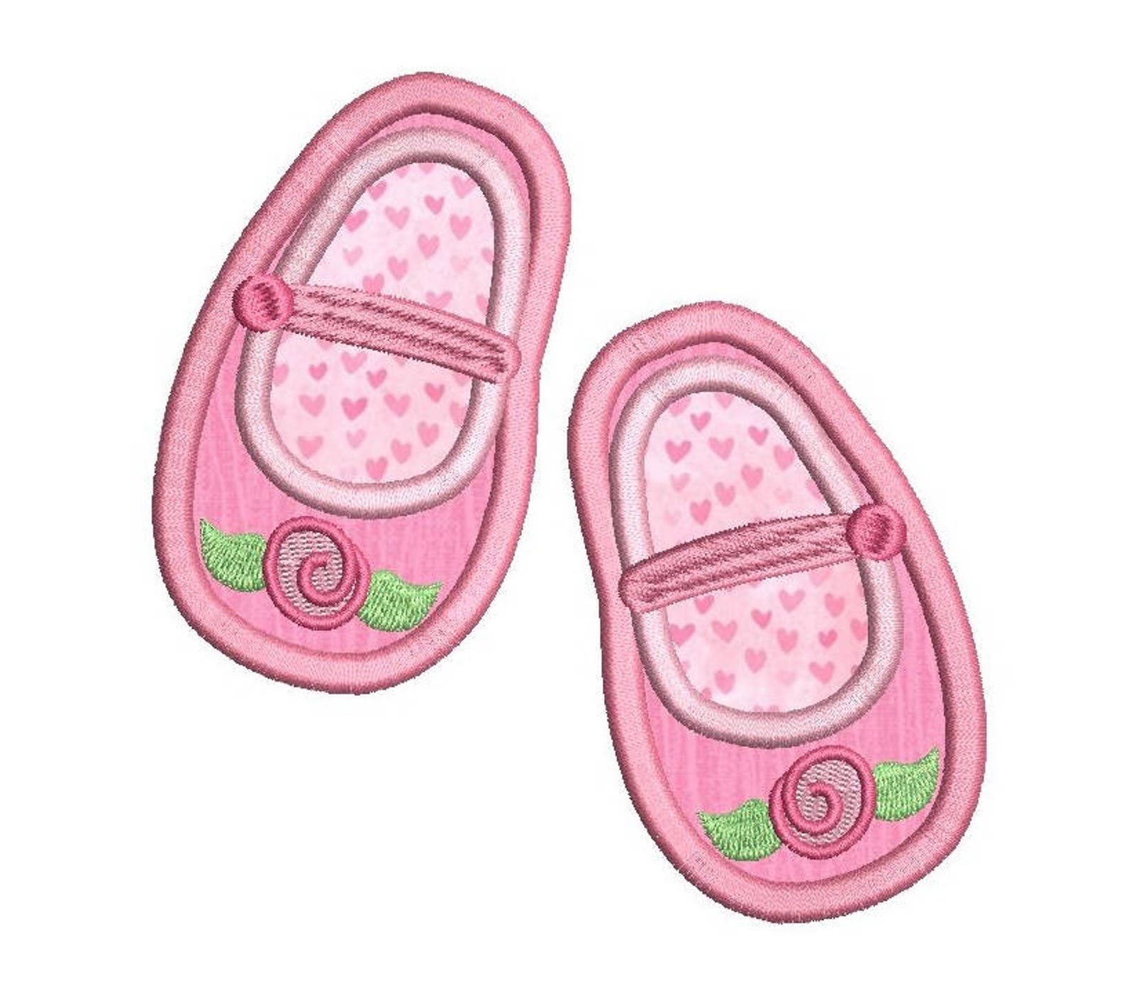Baby Shoes Machine Embroidery Applique Design Cute Shoes Etsy