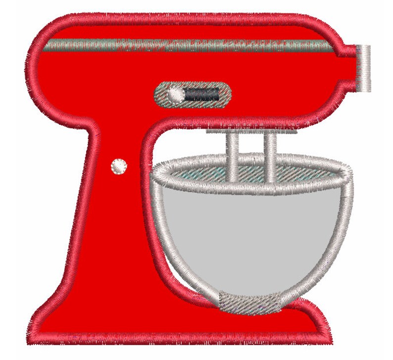 Kitchen mixer applique machine embroidery design cake mixer  etsy Kitchen mixer applique machine embroidery design cake mixer  etsy