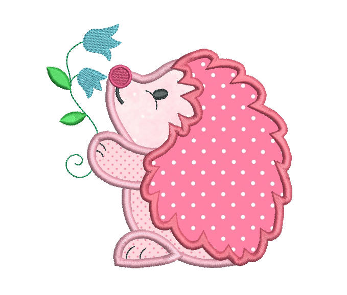 Cute hedgehog applique machine embroidery design girly baby  etsy Cute hedgehog applique machine embroidery design girly baby  etsy