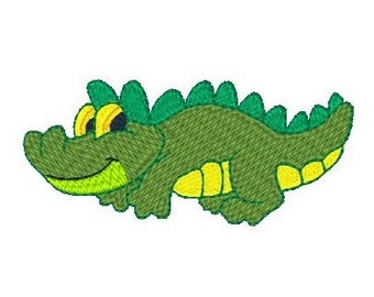 Crocodile Machine Embroidery Design, Fill Stitch, Cute Crocodile Embroidery Design, Baby Alligator, Instant Download, No: JG00061-3
